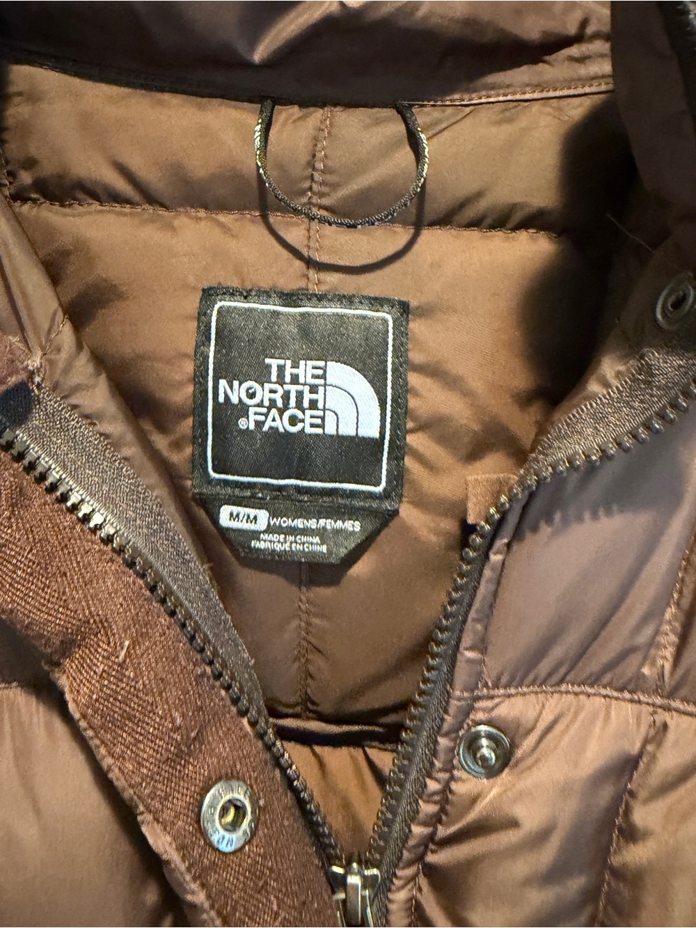 The North Face Metropolis 600 Fill Down Parka Brown Hooded Coat Women’s M - Picture 4 of 9